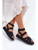 Sandały Damskie Z Rzepami Czarne Uvissa Sandały Damskie Z Rzepami Czarne Uvissa