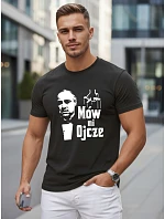 Tshirt męski klasyczny z nadrukiem bawełniany czarny model 22217892 - FashionStreet Tshirt męski klasyczny z nadrukiem bawełniany czarny model 22217892 - FashionStreet