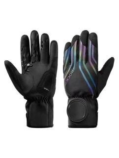 Rockbros zimowe rękawiczki rowerowe czarne 2XL