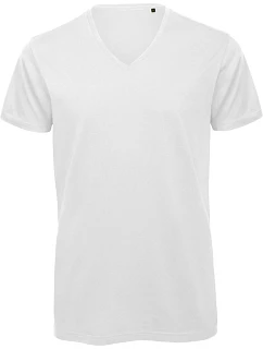 B&C Inspire V T /men_° Pánske tričko s výstrihom do V 01.TM44 biele