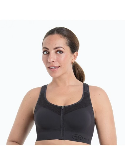 Športový top EasyMove Zip tvarovaný, predné zapínanie 5511 carbon grey - Active Športový top EasyMove Zip tvarovaný, predné zapínanie 5511 carbon grey - Active