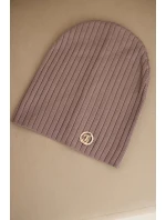 Dámská čepice s proužky a ozdobným knoflíkem s přídavkem vlny a modalu fango Dámská čepice s proužky a ozdobným knoflíkem s přídavkem vlny a modalu fango