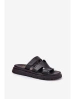 Klapki Damskie Z Naturalnej Skóry Na Platformie Zazoo 40440 Czarne Klapki Damskie Z Naturalnej Skóry Na Platformie Zazoo 40440 Czarne