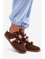 Dámské tenisky s ozdobami Čokoládové Lelora Dámské tenisky s ozdobami Čokoládové Lelora