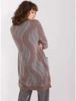 Sweter AT SW model 19014842 ciemny brązowy - FPrice Sweter AT SW model 19014842 ciemny brązowy - FPrice