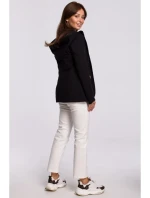 Blejzr s kapucí z úpletu černý model 15105755 - BeWear Blejzr s kapucí z úpletu černý model 15105755 - BeWear