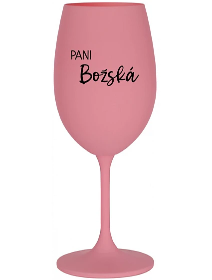Lady of God - ružový pohár na víno 350 ml