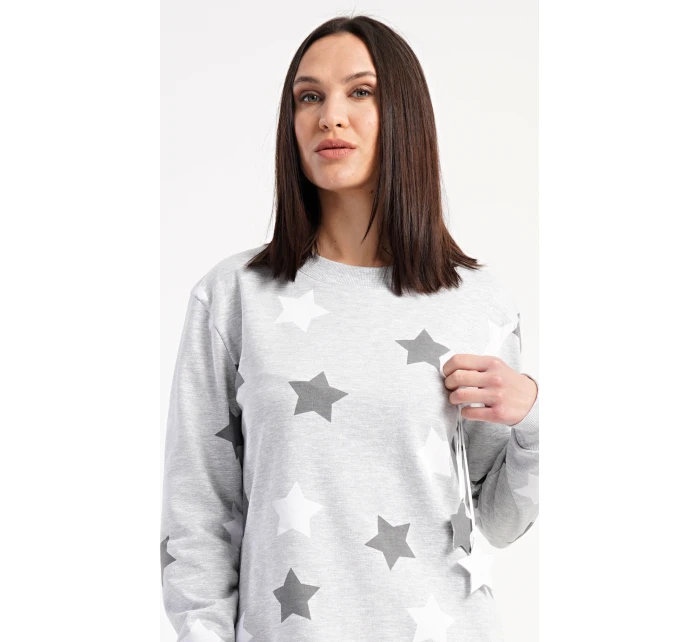 Dámske šaty s dlhým rukávom a hviezdami