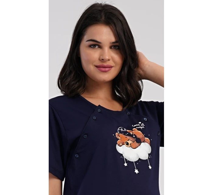 Dámská noční košile mateřská Méďa na model 21417120 - Vienetta Dámská noční košile mateřská Méďa na model 21417120 - Vienetta