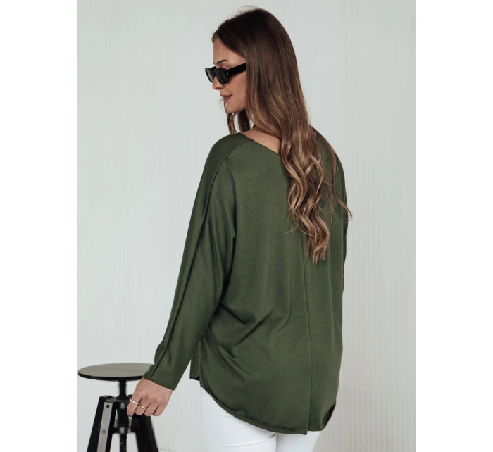 LOOSEFEMME dámska blúzka oversize s príveskom zelená FashionStreet RY2707 LOOSEFEMME dámska blúzka oversize s príveskom zelená FashionStreet RY2707