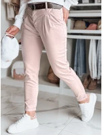 Dámské kalhoty chinos s páskem růžová Dstreet model 21986444 - FashionStreet
