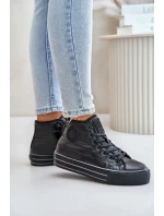 Zateplené dámské tenisky na platformě model 21675267 černé - Big Star Shoes Zateplené dámské tenisky na platformě model 21675267 černé - Big Star Shoes