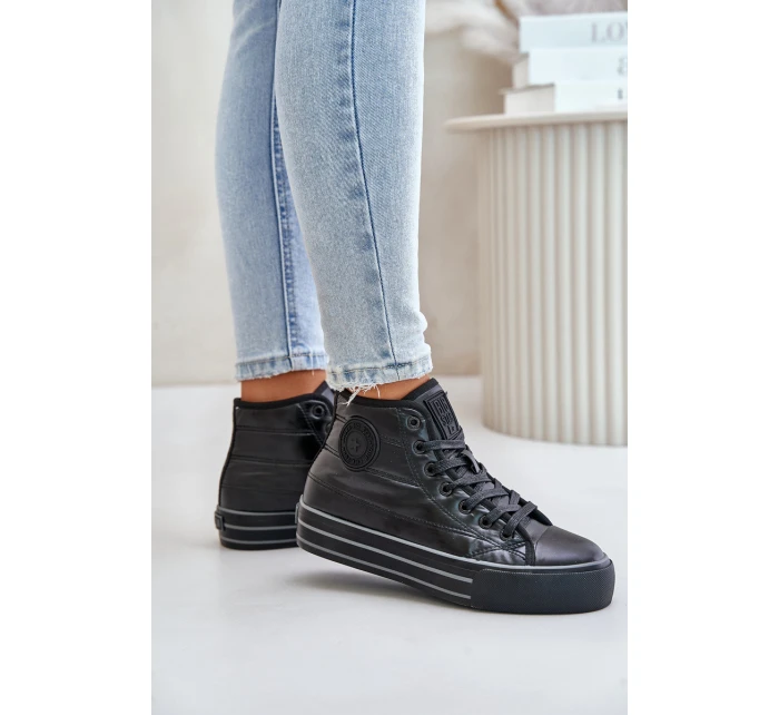 Zateplené dámské tenisky na platformě model 21675267 černé - Big Star Shoes Zateplené dámské tenisky na platformě model 21675267 černé - Big Star Shoes