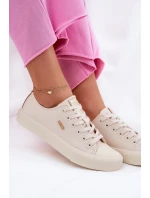 Materiałowe Trampki Damskie Big Star RR274768 Beżowe