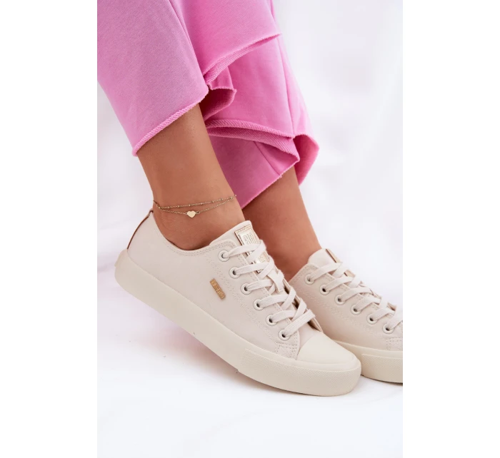Materiałowe Trampki Damskie Big Star RR274768 Beżowe