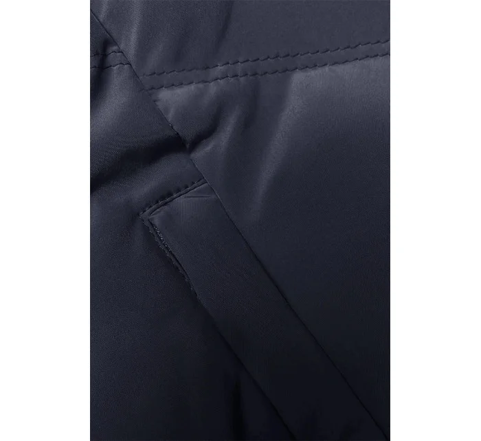 Dámska vesta so stojačikom a kapucňou, tmavomodrá (23-011) Dámska vesta so stojačikom a kapucňou, tmavomodrá (23-011)