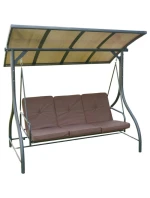 3-MIESTNA ZÁHRADNÁ HOJDAČKA 194X120X173CM ZOSIA S POLYKARBONÁTOVOU STRIEŠKOU 3-MIESTNA ZÁHRADNÁ HOJDAČKA 194X120X173CM ZOSIA S POLYKARBONÁTOVOU STRIEŠKOU