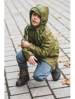 Dziecięce Śniegowce Na Rzep Ocieplane Khaki Big Star MM374123