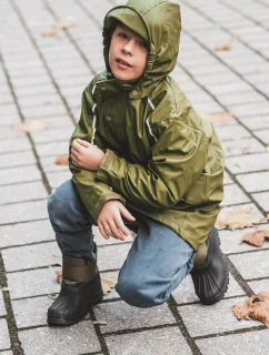 Dziecięce Śniegowce Na Rzep Ocieplane Khaki Big Star MM374123