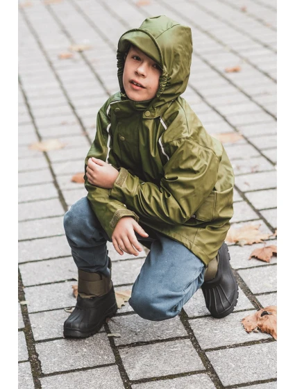 Dziecięce Śniegowce Na Rzep Ocieplane Khaki Big Star MM374123