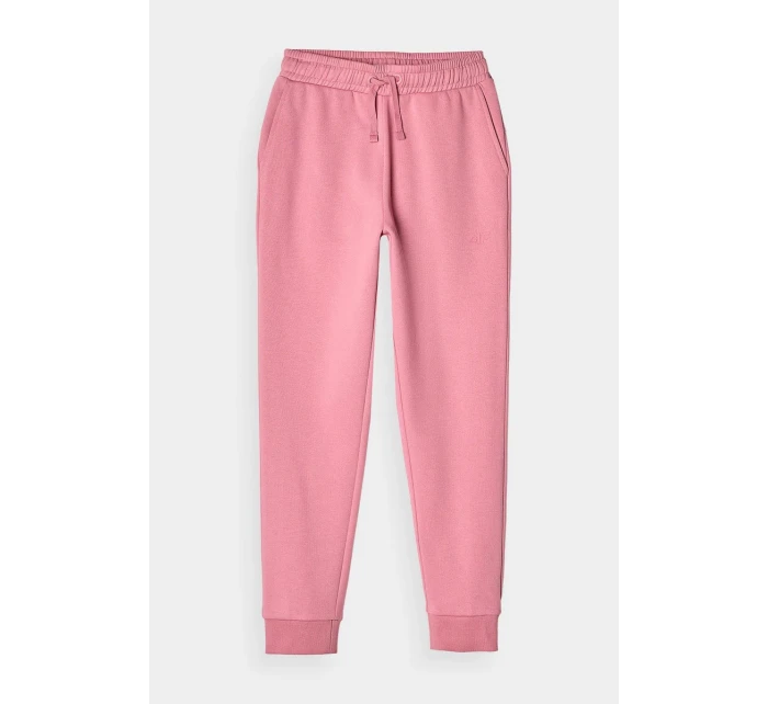Dziewczęce Spodnie Dresowe Joggery 4F 4FJWMM00TTROF0828-56S Różowe