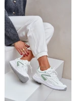 Buty Sportowe Damskie Big Star NN274A095 HI-POLY SYSTEM Biało-Zielone Buty Sportowe Damskie Big Star NN274A095 HI-POLY SYSTEM Biało-Zielone