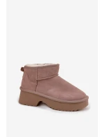 Śniegowce Damskie Z Naturalnego Zamszu Ocieplane Futerkiem Khaki Milora Śniegowce Damskie Z Naturalnego Zamszu Ocieplane Futerkiem Khaki Milora