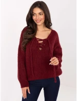 Sweter MI SW model 21471663 bordowy - FPrice