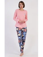 Dámske dlhé pyžamo Kvety Dámske dlhé pyžamo Kvety