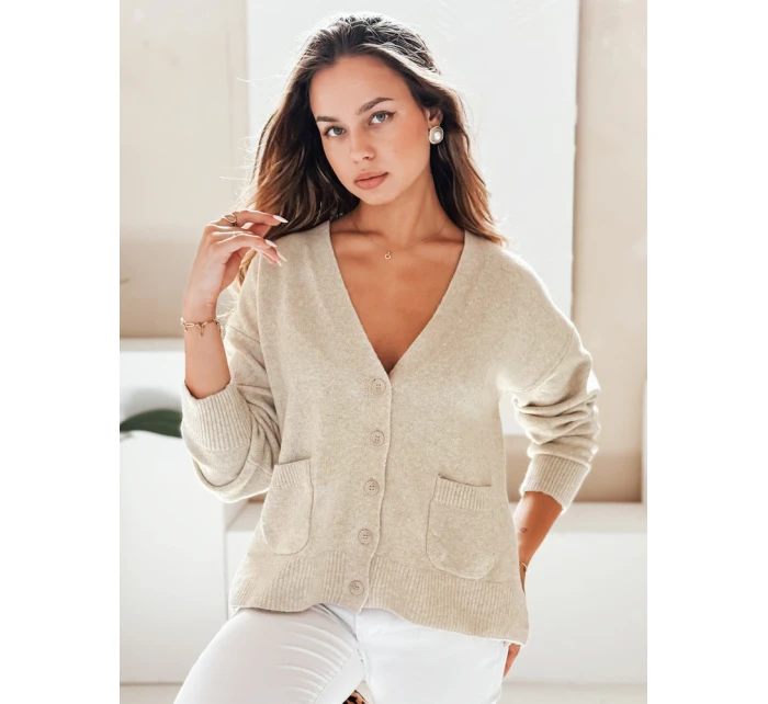 Dámský kardigan béžový Dstreet model 21990993 - FashionStreet
