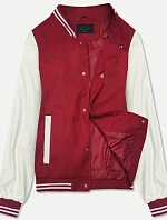 Dámska tmavočervená baseballová bunda (16M9069-270)