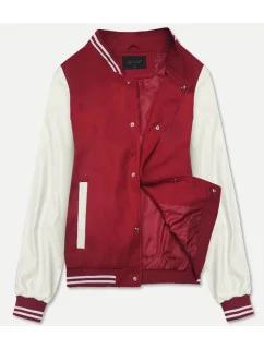 Dámska tmavočervená baseballová bunda (16M9069-270)