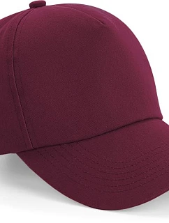 Beechfield B 25 5-panelová čiapka s kšiltom „Authentic“ 53.0025 bordová