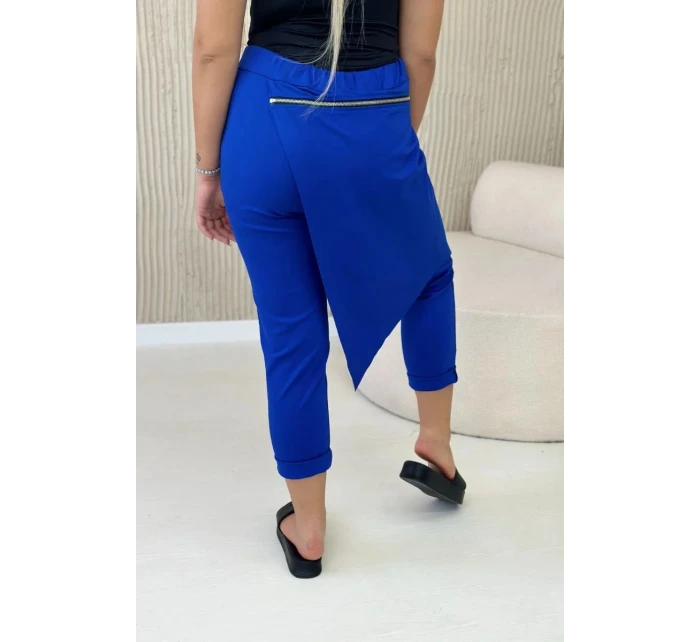 Punto Milano Zimní kalhoty s ozdobným zipem chrpově modrá Punto Milano Zimní kalhoty s ozdobným zipem chrpově modrá