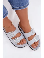 Dámské pantofle s přezkami Modré Oliena