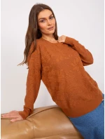 Sweter AT SW model 18884792 jasny brązowy - FPrice Sweter AT SW model 18884792 jasny brązowy - FPrice