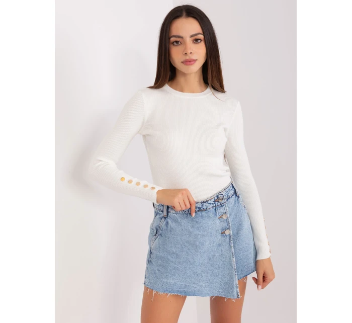 Sweter PM SW model 18909279 ecru - FPrice Sweter PM SW model 18909279 ecru - FPrice