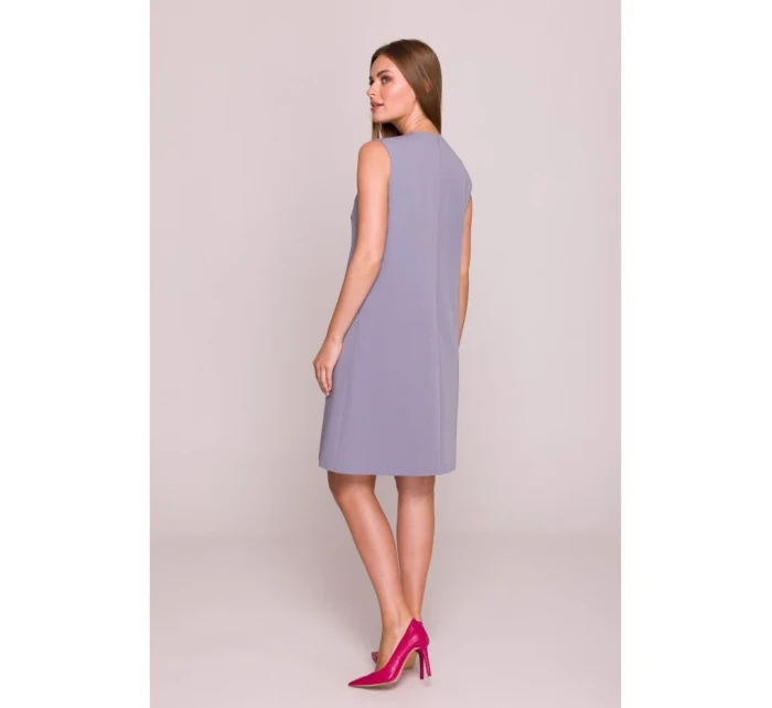 Šaty bez rukávů  šedá model 21154733 - STYLOVE