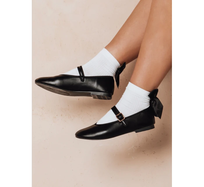 Dámske baleríny na zips ELLICAN black FashionStreet ZY0707