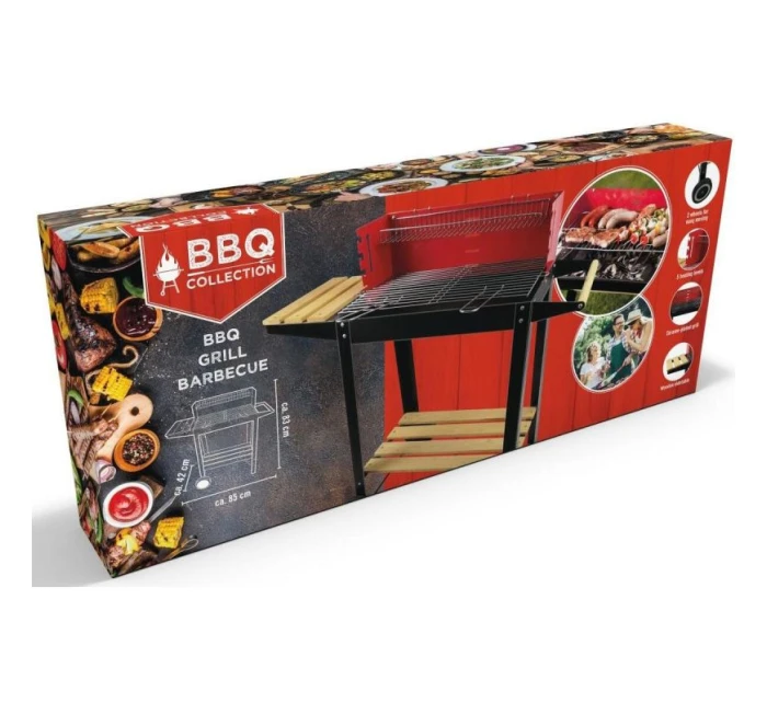 ZÁHRADNÝ GRILOVACÍ KOLESO 85x42x83 cm ČERVENÉ