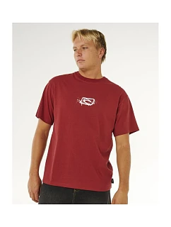 Pánske tričko RIP CURL Medina Inner Vision Spray Tee, červené