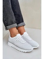 Kožené Sportovní Boty Na Platformě S D&A Bílé model 21686182 - S.Barski