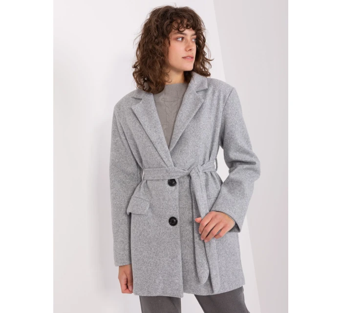 Płaszcz TW PL BI model 19014696 szary - FPrice Płaszcz TW PL BI model 19014696 szary - FPrice