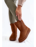 Dámské vysoké boty do sněhu Big Star KK274616 hnědé Dámské vysoké boty do sněhu Big Star KK274616 hnědé