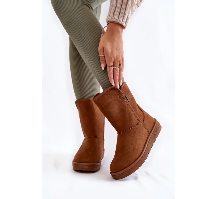 Dámské vysoké boty do sněhu Big Star KK274616 hnědé Dámské vysoké boty do sněhu Big Star KK274616 hnědé