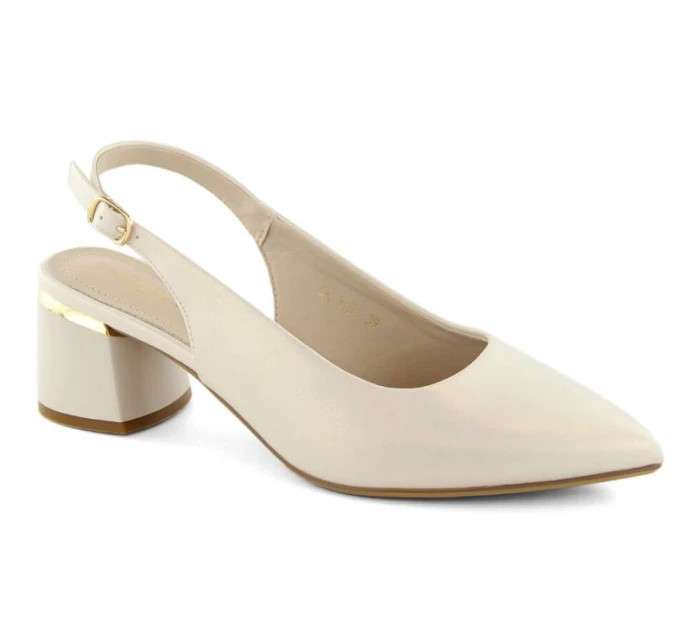 Sergio Leone W SK439B perlové elegantné plné sandále