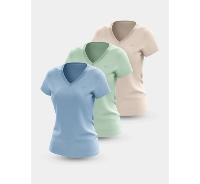 Dámske tričko (SET 3 tričiek) 4F 4FWSS25TTSHF3098-90S Dámske tričko (SET 3 tričiek) 4F 4FWSS25TTSHF3098-90S