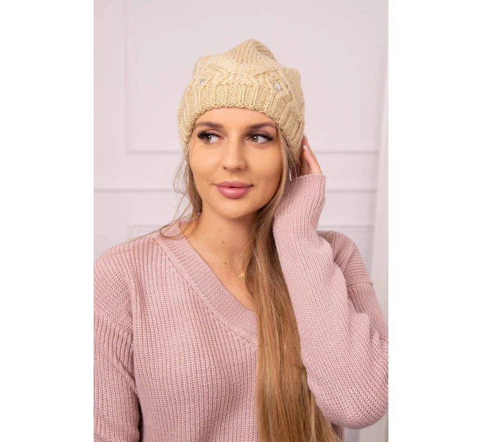 Dámská čepice  béžová model 18752337 - K-Fashion