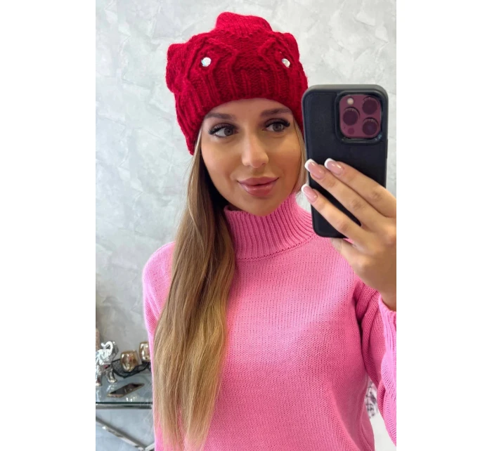Dámska čiapka Ramona K383 červená