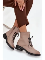 Dámske topánky Vinceza - béžové, pravá koža, nízky podpätok, zateplené Dámske topánky Vinceza - béžové, pravá koža, nízky podpätok, zateplené